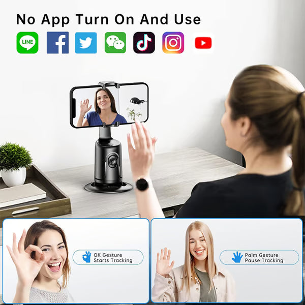 Smart AI Facial Tracking Phone Holder 360°